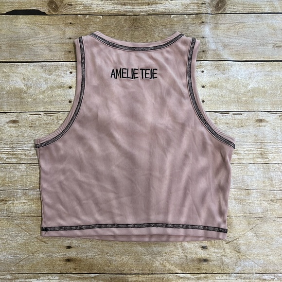 NWOT SOURPUFF SHOP ATEJE TANK TOP IN BEIGE - Picture 6 of 6